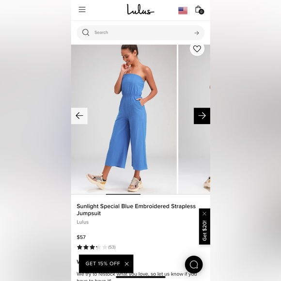 Lulu’s strapless embroidered jumpsuit - Picture 4 of 8